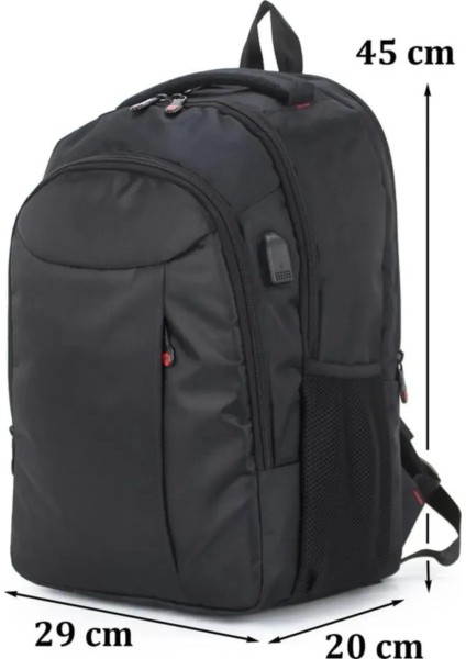 Sırt Çantası Laptop Bölmeli 15.6‘’ inç USB Şarj Girişli Akıllı Siyah modelleri
