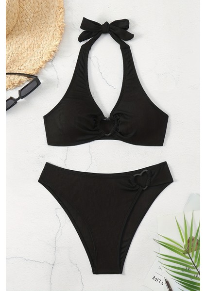 Kalp Aksusuarlı Bikini Takım (Çıkartılabilir Kaplı) fiyatları