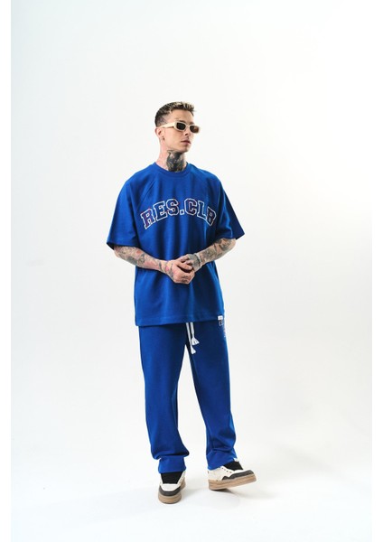 Erkek Res Clb Yazılı Oversize Eşofman Takım Saks fiyatları