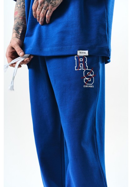 Erkek Res Clb Yazılı Oversize Eşofman Takım Saks indirimleri