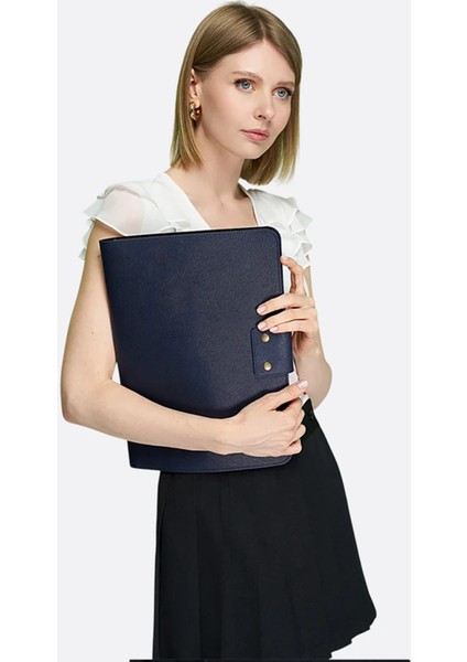 Macbook Air Pro 13-14 Inç Organizer Evrak & Laptop & Tablet Çantası Lacivert