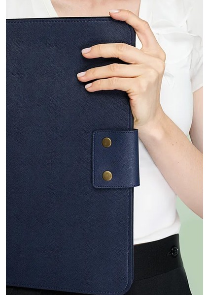 Macbook Air Pro 13-14 Inç Organizer Evrak & Laptop & Tablet Çantası Lacivert