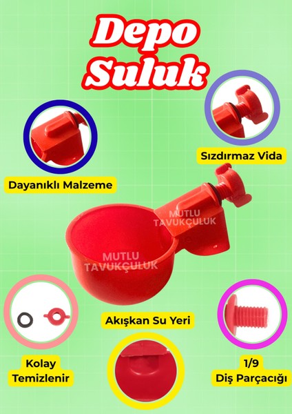 Otomatik Tavuk Depo Suluğu Plastik Suluk Güvercin Bıldırcın Kaz Ördek Civciv Tavuk Suluğu modelleri