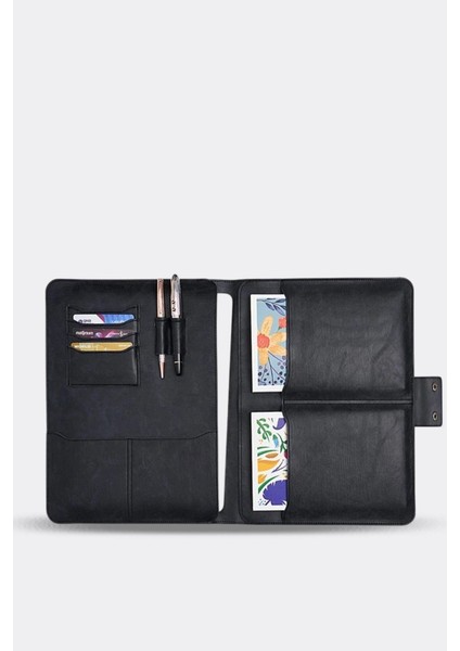 Macbook Air Pro 13-14 Inç Organizer Evrak & Laptop & Tablet Çantası Crazy Siyah
