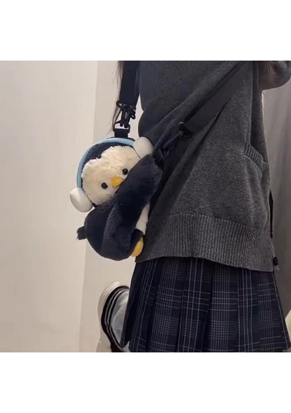 Küçük Penguen Kuzu Papa Çanta Sevimli Peluş Oyuncak Bebek Crossbody Sırt Çantası (Yurt Dışından)