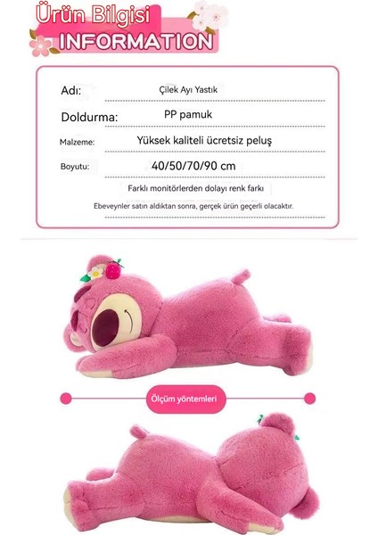 Çilek Ayı Peluş Oyuncak Bebek Uyku Yastığı Bebek Kız Doğum Günü Hediyesi (Yurt Dışından)