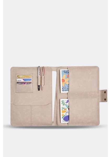 Macbook Air Pro 13-14 Inç Organizer Evrak & Laptop & Tablet Çantası Bej