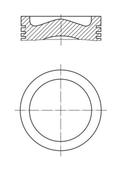 Mahle 039PI00125022 -Knecht-Behr 039PI00125 Piston Complete 74.2 mm Peugeot 0