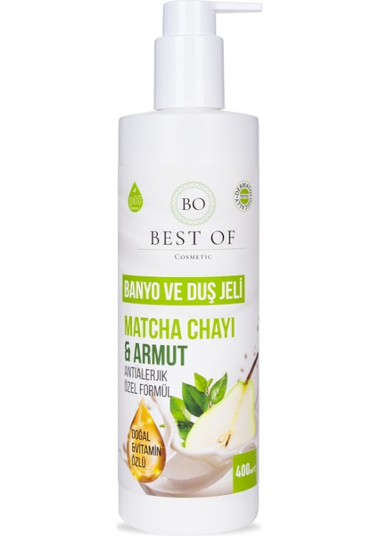 Nemlendirici Matcha Çayı ve Armut Duş Jeli 400 ml