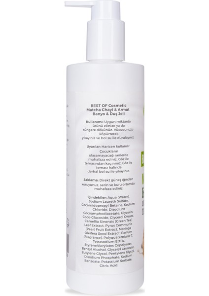 Nemlendirici Matcha Çayı ve Armut Duş Jeli 400 ml modelleri