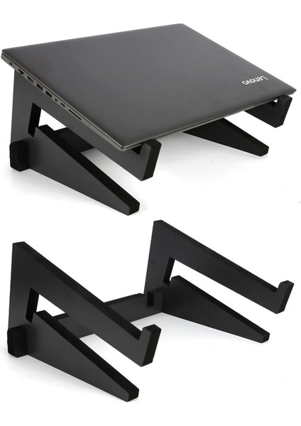 Ayarlanabilir Kademeli Ahşap Laptop Standı Notebook Yükseltici Macbook Tutucu 13" 14" 15" 16" 17" fiyatları
