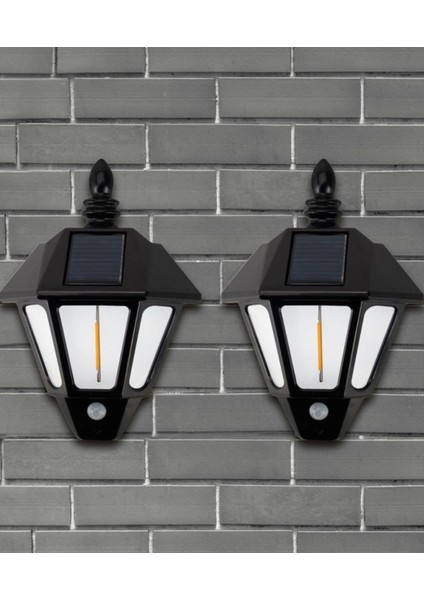 2li Set Sensörlü Güneş Enerjili Bahçe Ev Balkon Teras Aydınlatması Lambası Solar Aplik Armatür fiyatları