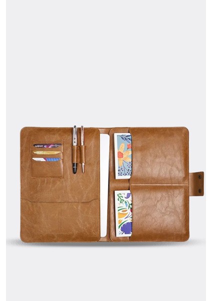 Macbook Air Pro 13-14 Inç Organizer Evrak & Laptop & Tablet Çantası Taba