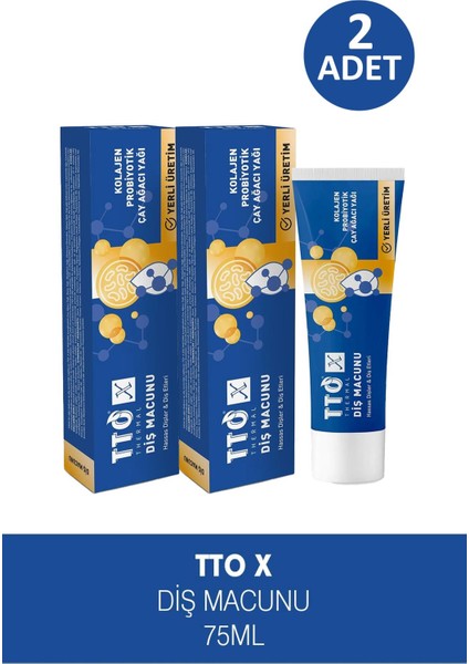 Tto x Probiyotik Diş Macunu 75 ml 2 Adet