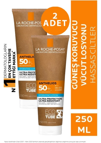La Roche Posay Anthelios Hydrating Lotion SPF50+ 250 ml 2 Adet fiyatları