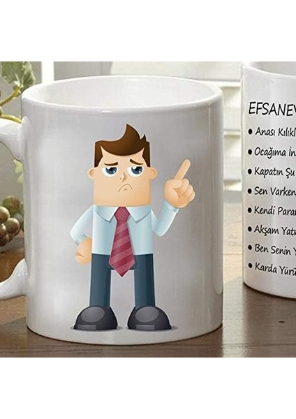 Özel Efsanevi Baba Sözleri Kupası Kupa Bardak