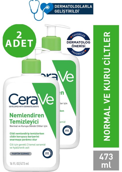 Cerave Hydrating Cleanser Normal & Kuruya Dönük Ciltler Için 473 ml 2 Adet fiyatları