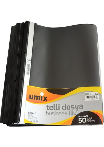 A4 Telli Dosya 50'i Siyah