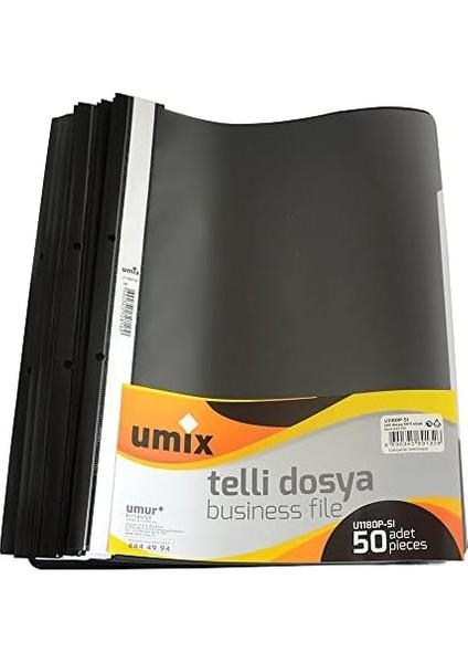 A4 Telli Dosya 50'i Siyah