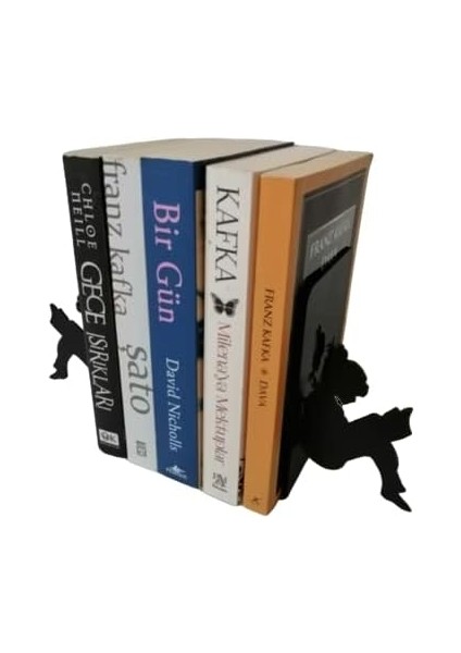 Dekoratif Kitap Okuyan Kız Figürlü Metal Kitap Tutucu 2'li Paket(Kitap Ayracı Hediyeli). modelleri