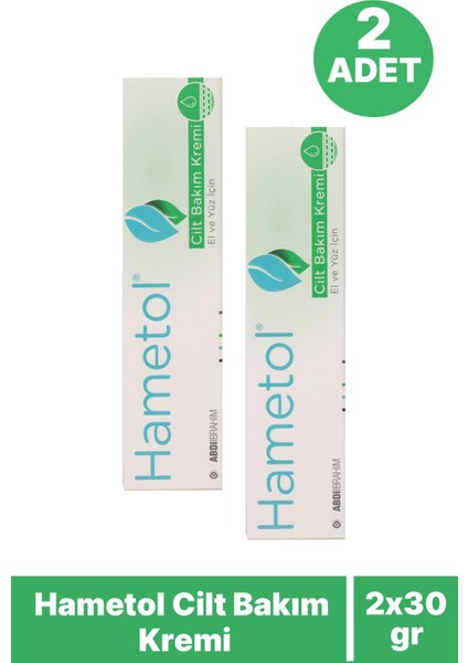 Hametol Cilt Bakım Kremi 30 gr 2 Adet