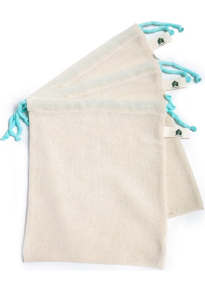 Doğal Pamuklu Sebze Meyve Çantası Üçlü Paket modelleri