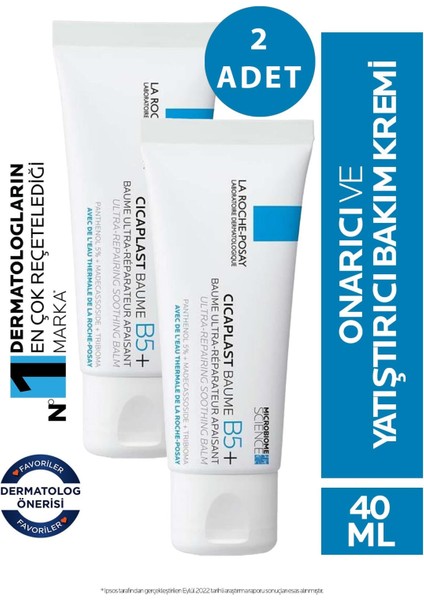 Asfstore La Roche Posay Cicaplast Baume B5+ Krem 40 ml 2 Adet