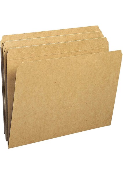 Dosya Klasörü, Güçlendirilmiş Düz Kesim Tab, Mektup Boyutu, Kraft, Kutu Başına 100 (10710)