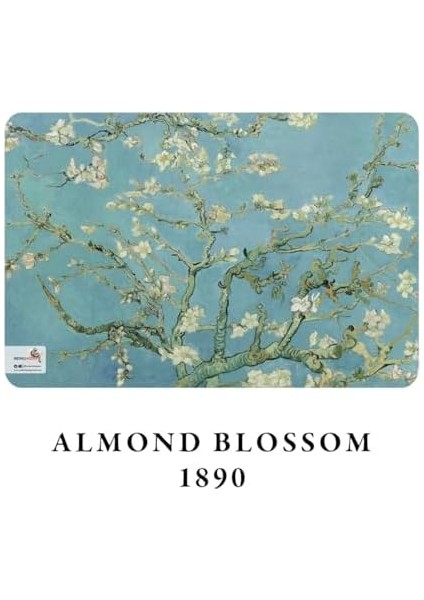 Almond Blossoms, Van Gogh 1890, A4 Defter Iıı, Çizgisiz, Toplam 64 Sayfa, Tel Dikiş, Esnek Kapak, Oval Kenar, Tuval Doku, 60 Gram, Sarı Krem Renk, 21X29,7X0,5CM
