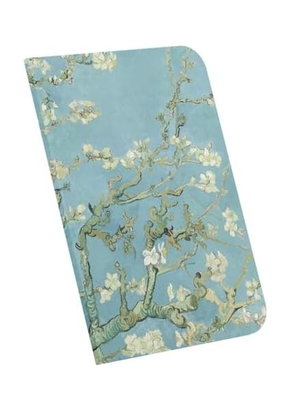 Almond Blossoms, Van Gogh 1890, A4 Defter Iıı, Çizgisiz, Toplam 64 Sayfa, Tel Dikiş, Esnek Kapak, Oval Kenar, Tuval Doku, 60 Gram, Sarı Krem Renk, 21X29,7X0,5CM