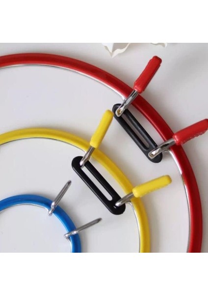 Üstün Kalite, Metal Yaylı Gergi Nakış Çemberleri, Çapraz Dikiş Kancası, Darning Hoops, Nakış Gergi Kulübesi (Kırmızı, Küçük) modelleri