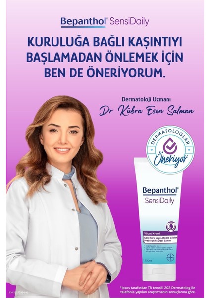 Asfstore Bepanthol Sensidaily Vücut Kremi 200 ml 2 Adet