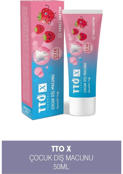 Tto x Çocuk Diş Macunu Çilek Aromalı 50 ml