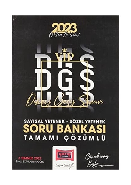 Yayınları 2023 Dgs Sayısal-Sözel Yetenek Tamamı Çözümlü Soru Bankası
