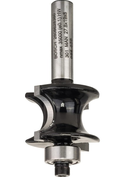 Accessories 2608628360 Yarım Freze Kesicisi 8 Mm, R1 6 Mm, L 19 Mm, G 63 mm
