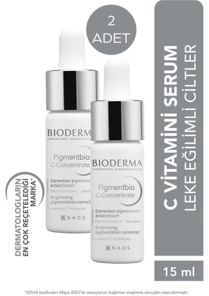 Asfstore Bioderma Pigmentbio C-Concentrate 15 ml 2 Adet