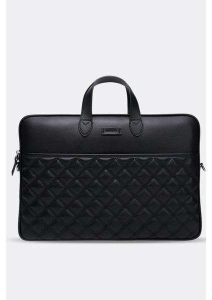 Macbook Air Pro 15" & 16" Inç Laptop Evrak Çantası Siyah Naturel