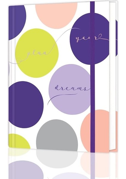Journals 16,5X22,5 cm Gizli Spiralli Noktalı Defter Tarihsiz Not Defteri (Candy Polka)