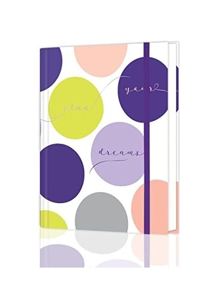 Journals 16,5X22,5 cm Gizli Spiralli Noktalı Defter Tarihsiz Not Defteri (Candy Polka)