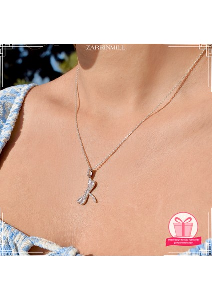 925 Ayar Gümüş Yusufçuk Taşlı Model Kolye Zirkon Taşlı Su Yolu Rodyum Kaplama fiyatları
