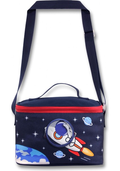 5043 Isı Yalıtımlı Erkek Çocuk (Astronot Baskılı, Lacivert Kırmızı Renkli) Beslenme Çantası fiyatları