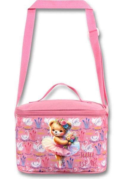5001 Isı Yalıtımlı Kız Çocuk (Balerin Ayıcık Baskılı, Pembe Renkli) Beslenme Çantası fiyatları