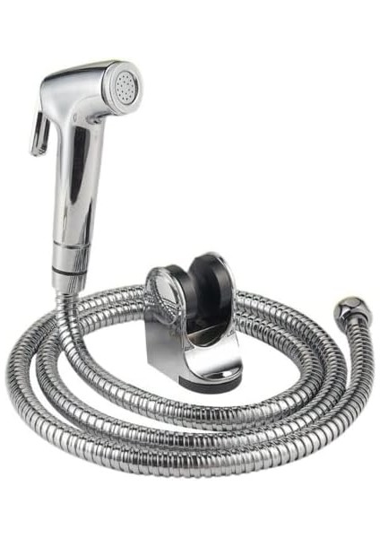 Krom Taharetmatik Şattaf Sprey Seti - Tuvalet Spreyi (El Duşu + Ayaklık + Spiral Hortum G1/2 -G3/8) modelleri