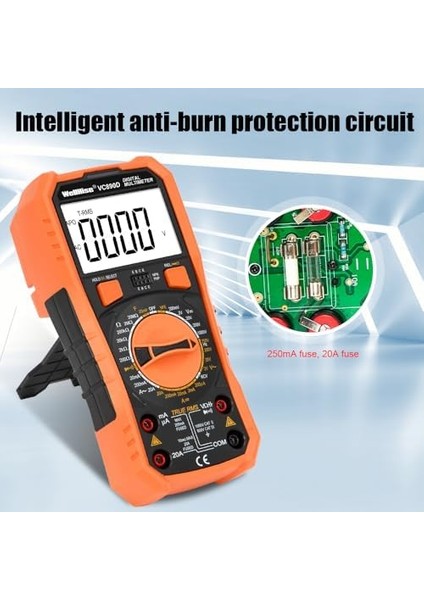VC890D Ölçü Aleti Multimetre Avometre Nvc Işıklı Ekran El Feneri True Rms