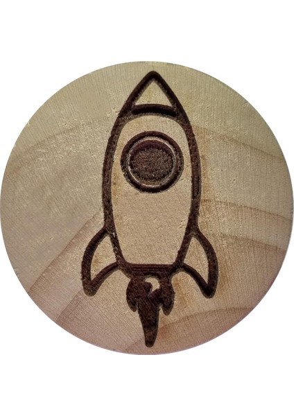 Home Ahşap Mobilya Kulp 3.8 cm Roket Desenli Çekmece Kulpu