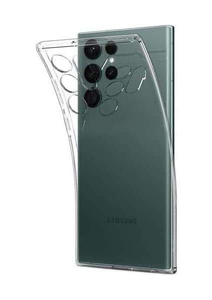 Trend Galaxy S22 Ultra Kılıf, Şeffaf Silikon Kamera Korumalı S22 Ultra Kılıfı