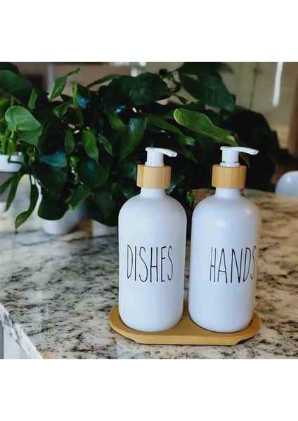 Bambu Kapaklı Cam Sıvı Sabunluk Seti 500 ml x 2 - Mutfak ve Banyo Için Pompalı Sabunluk, El ve Bulaşık Sabunu Için Şık ve Dayanıklı Tasarım, Çevre Dostu Cam ve Bambu modelleri