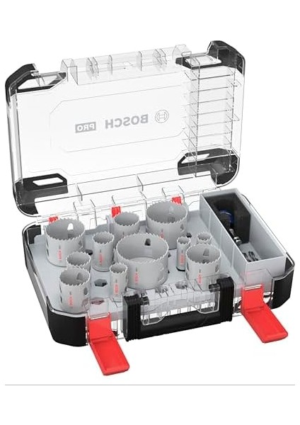 14 x Pro Multi Material Power Change Plus Delik Testeresi Seti - Şeffaf Kılıf (Yumuşak Ahşap, Alçıpan Duvar Için, Ø 20 - 76 Mm, Profesyonel Aksesuar Matkap/tornavida Için) fiyatları