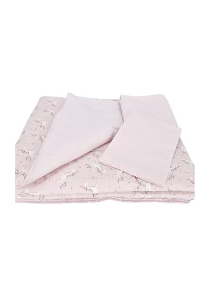 El Yapımı At Desenli Yorgan Çarşaf ve Yastıklı Üçlü Set (Pembe) fiyatları