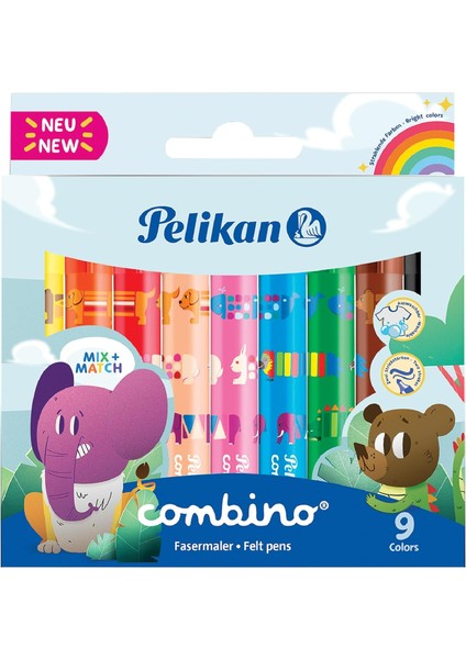 Combino 9lu Jumbo Keçeli Kalem